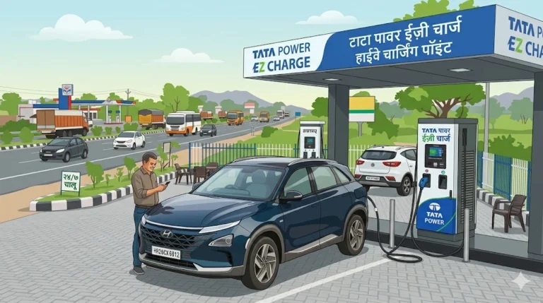 EV charging networks along major routes in India