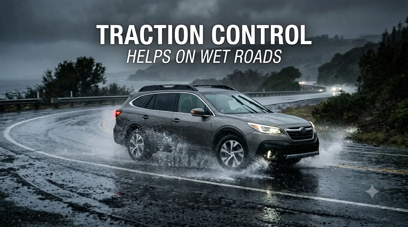 How traction control helps on wet roads