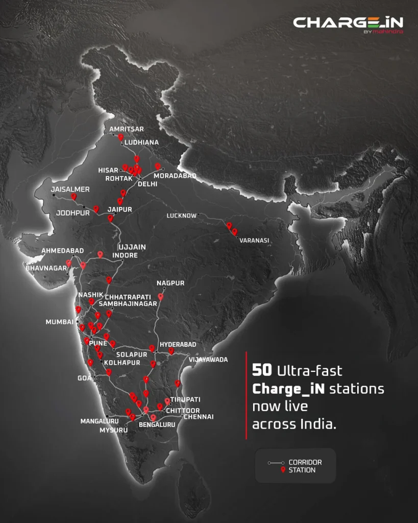 Mahindra Charge_iN Stations locations